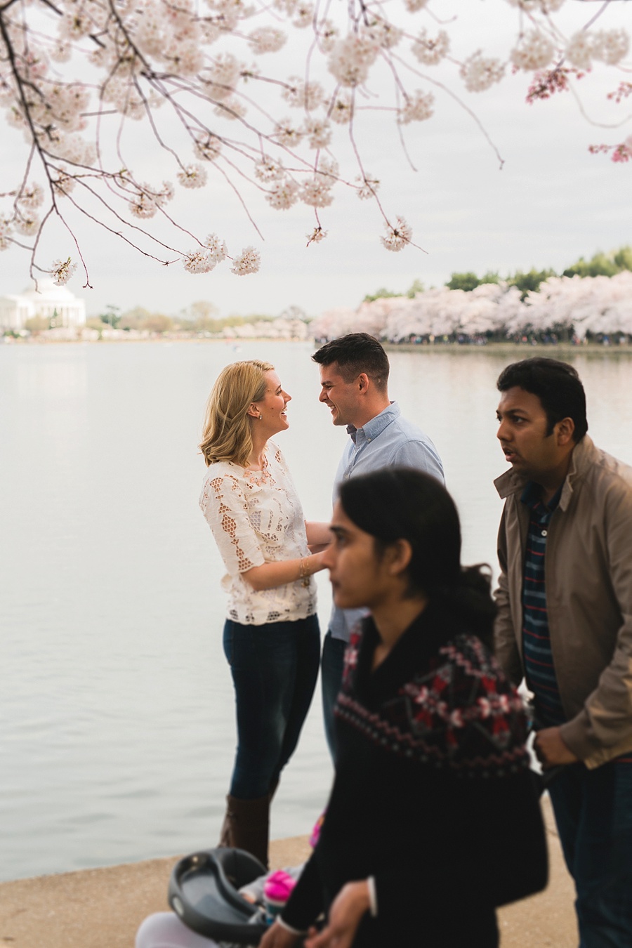 DC Cherry Blossom Engagement Marisa + Rob Victoria Selman Photographer